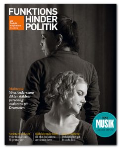 Omslaget till Funktionshinderpolitik #4/2016. Ylva Andersson och hennes assistent Thantip Troksan fotograferade av Anna Rehnberg.